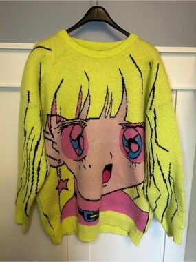 Vintage Sailor moon mohair knit sweater